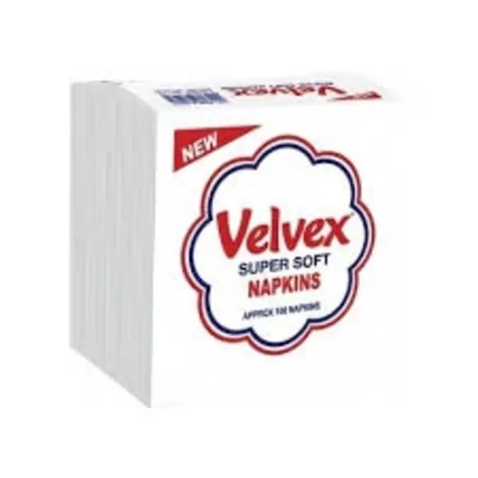 Velvex Premium Serviettes White 100 Sheets
